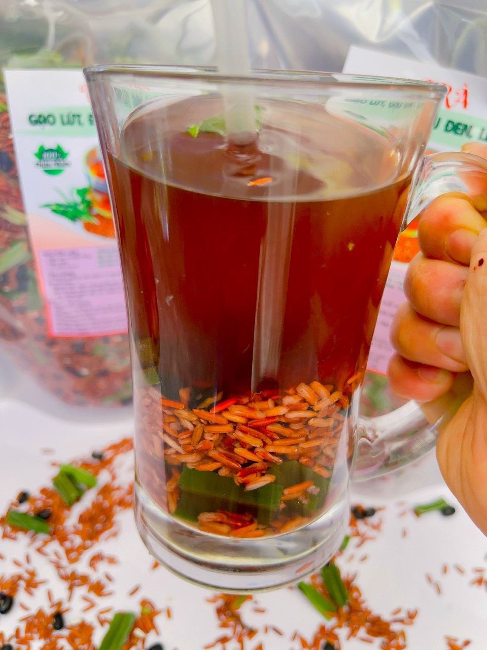 TRÀ GẠO LỨT ĐẬU LÁ DỨA - Túi 1kg